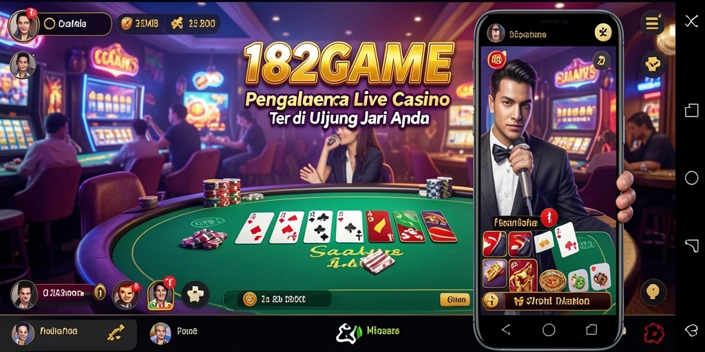 Tampilan menarik dari permainan Live Casino dalam 182GAME yang mendebarkan.