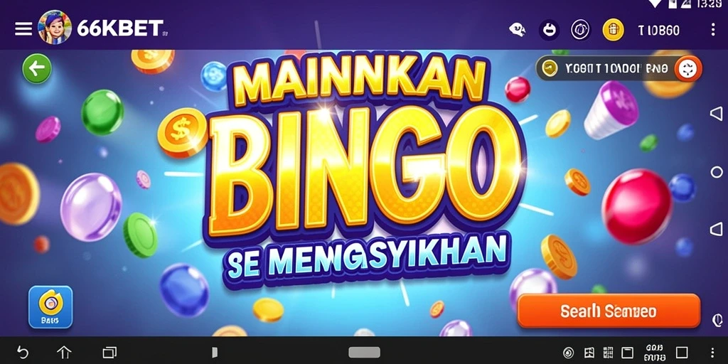 Tampilan gameplay utama 66KBET dengan antarmuka Bingo yang menarik.