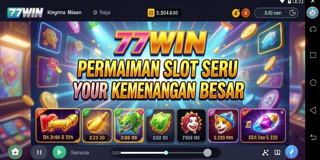 Tampilan gameplay Slot yang mengasyikkan di 77WIN.