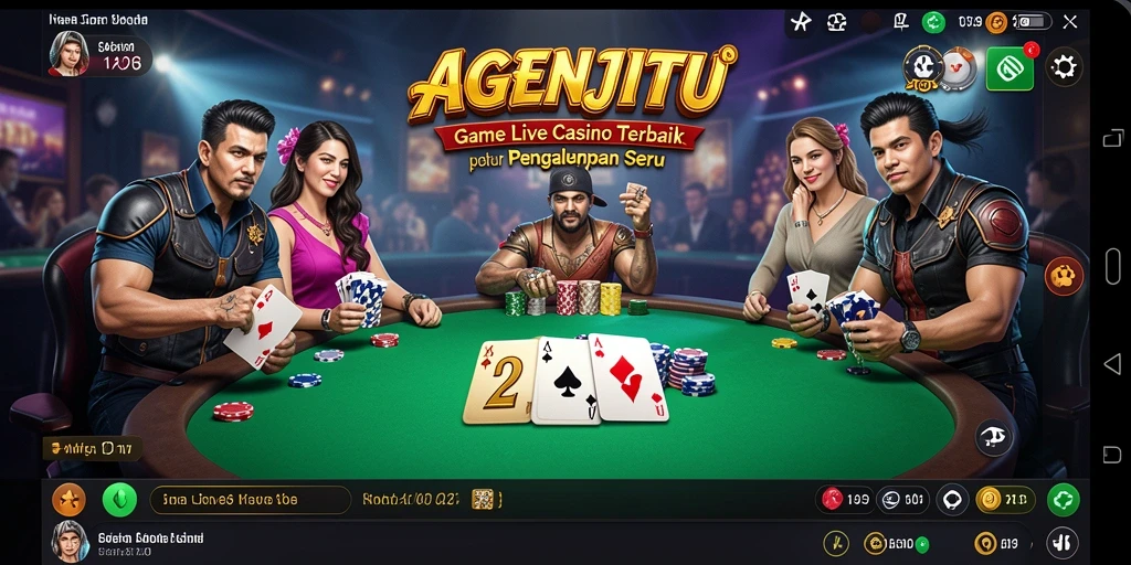 Gameplay seru di AGENJITU dengan dealer langsung yang profesional.