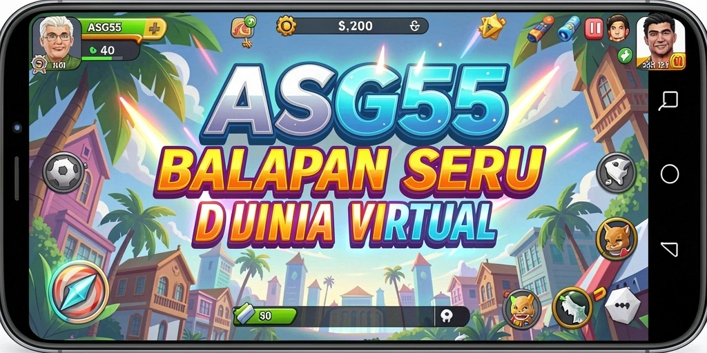 Tampilan gameplay seru dalam balapan ASG55.
