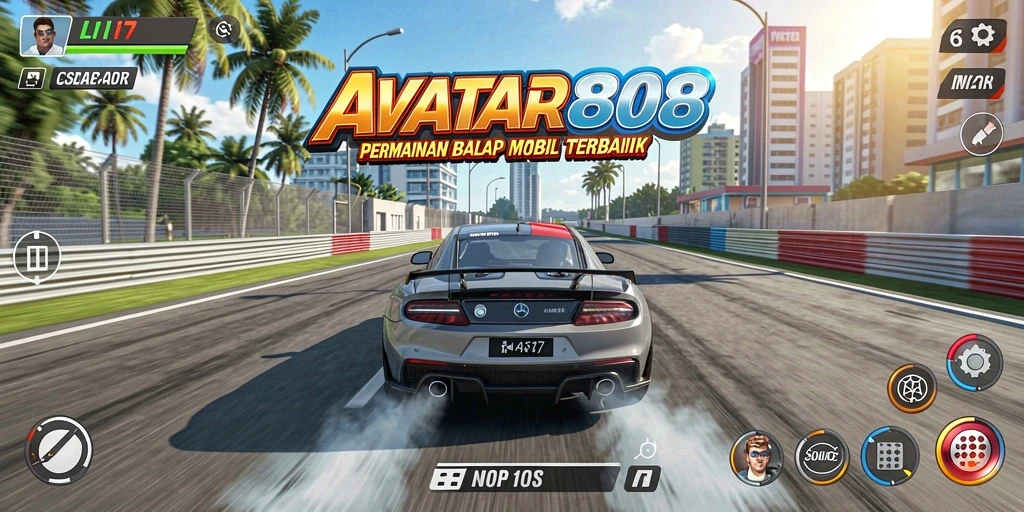 Tampilan gameplay balap yang mendebarkan di AVATAR808.