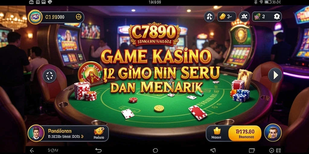 Screenshot C7890 menunjukkan gameplay Kasino yang mendebarkan.