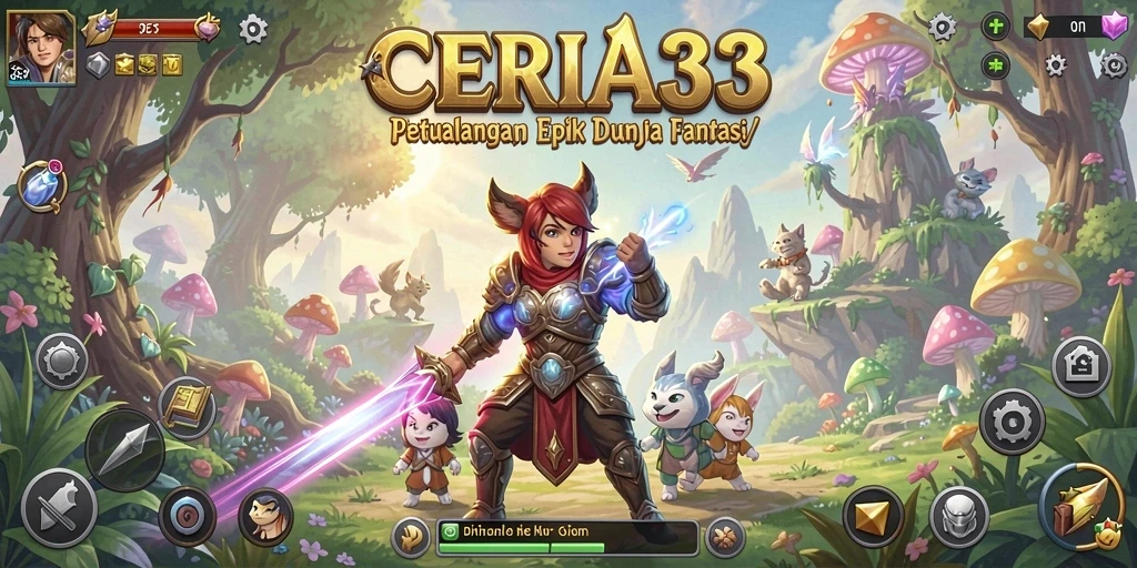 Tampilan gameplay CERIA33 dengan aksi RPG yang seru.