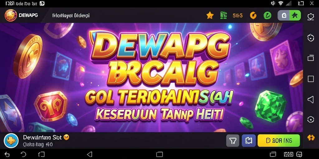 Screenshot utama DEWAPG menampilkan momen mendebarkan saat meraih kemenangan besar dalam permainan Slot.