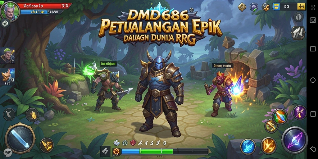 Screenshot menampilkan aksi seru dari gameplay RPG DMD686.