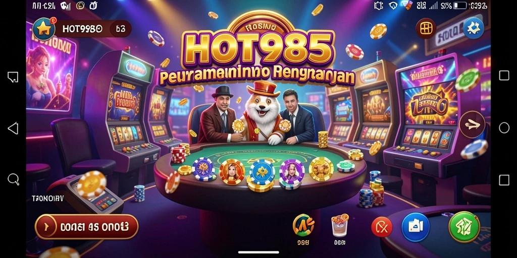Screenshot menunjukkan gameplay seru dari game Kasino HOT985.