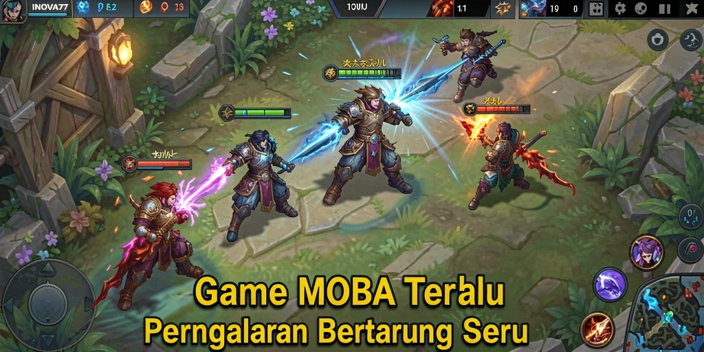 Tampilan gameplay seru dan strategis dalam INOVA77.
