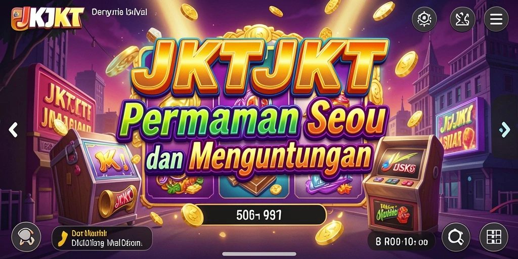 Tampilan gameplay <strong>JKTJKT</strong> yang menakjubkan dengan gulungan berputar.
