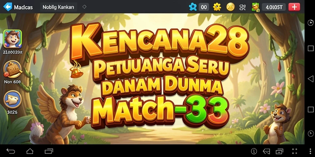 Tampilan menakjubkan dari gameplay KENCANA28 Match-3.