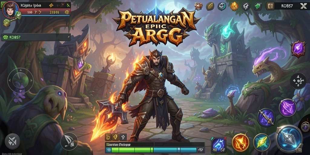 Tangkapan layar menampilkan pertarungan epik dalam gameplay KO857.