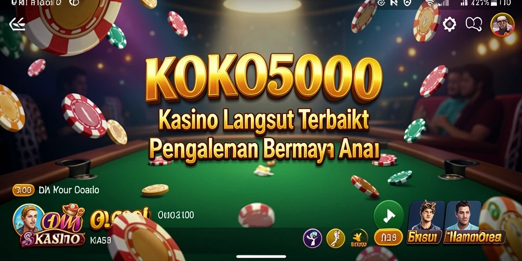 Tampilan gameplay Live Casino di KOKO5000 dengan dealer profesional.