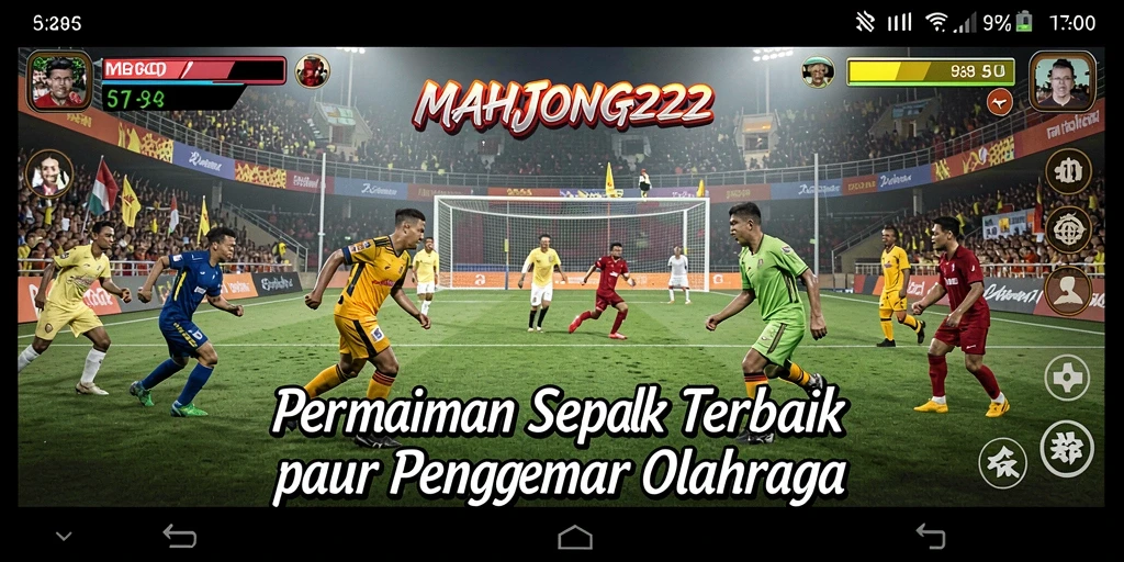 Tampilan gameplay menegangkan dari MAHJONG222 dengan pengalaman sepak bola yang nyata.