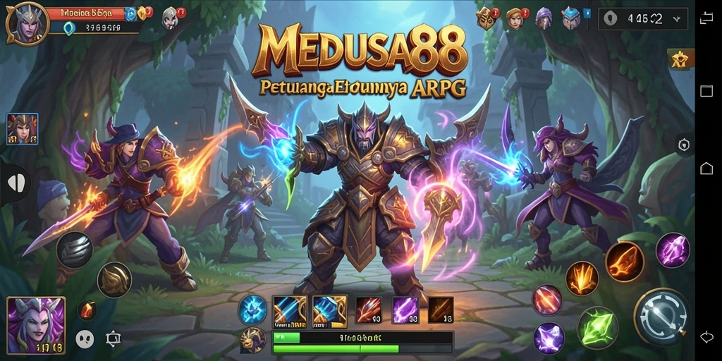 Tampilan gameplay MEDUSA88 yang menakjubkan dalam pertempuran ARPG.