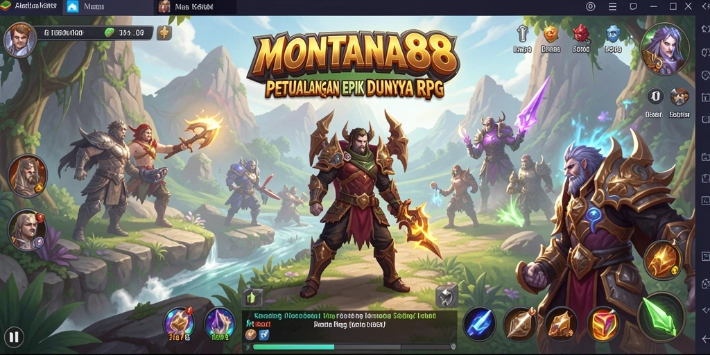 Tampilan gameplay MONTANA88 yang menarik dan penuh aksi RPG.