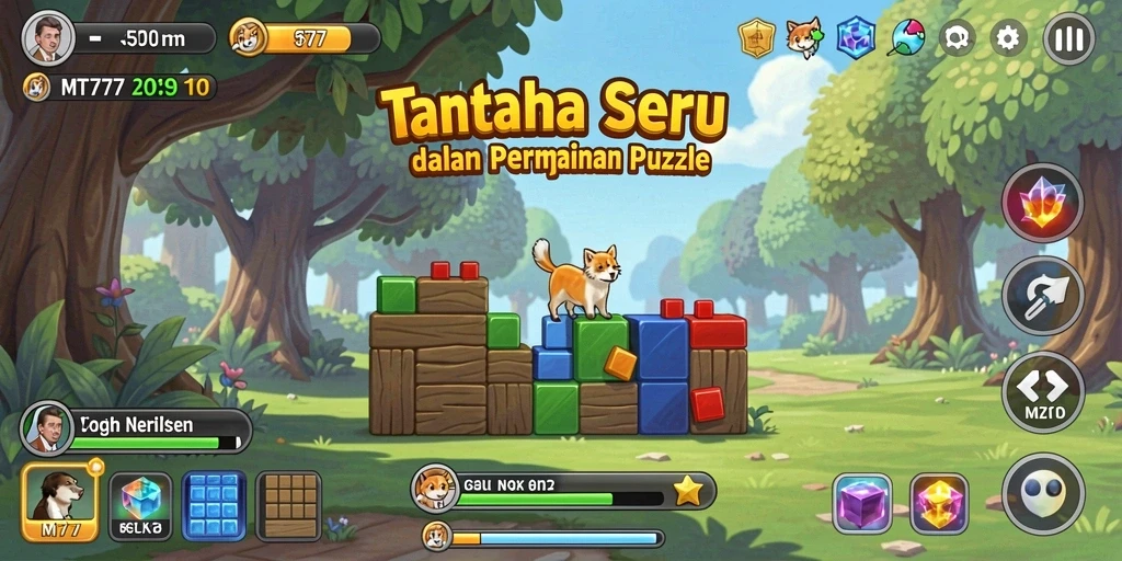 Screenshot menangkap momen seru dalam gameplay Puzzle.
