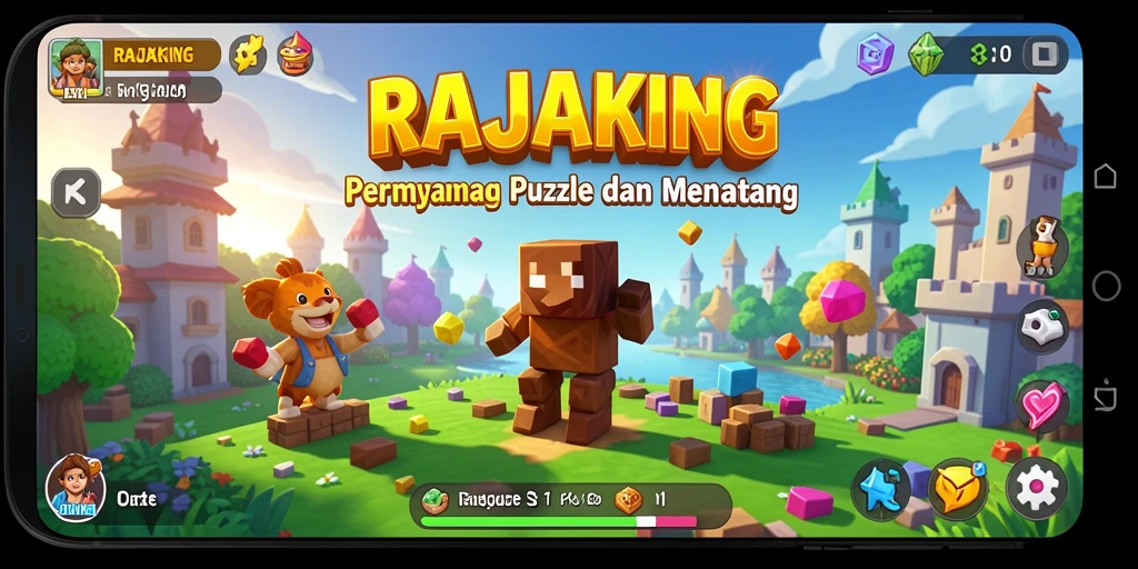 Screenshot dari gameplay RAJAKING yang menunjukkan tantangan Puzzle yang menarik.