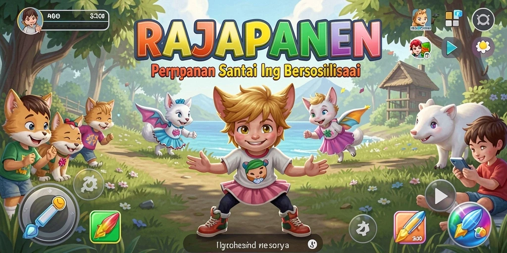 Tampilan gameplay menarik dan interaktif dari RAJAPANEN.