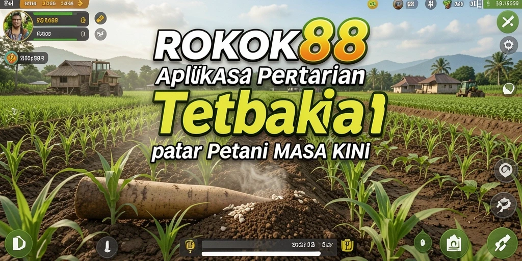Gameplay ROKOK88 yang seru dalam berkebun dan bertani.