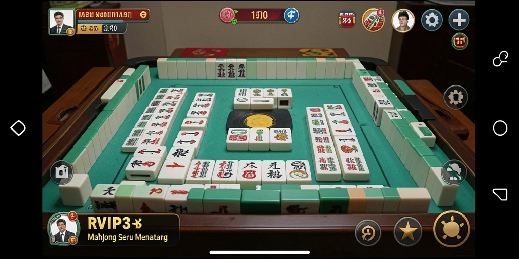 Screenshot RVIP3 menunjukkan gameplay Mahjong yang memikat.