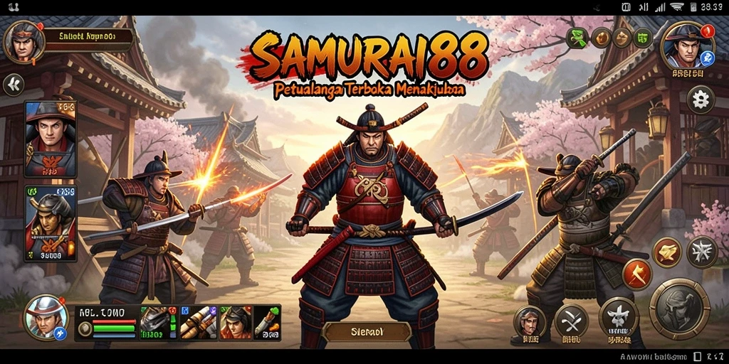Tangkapan layar menunjukkan aksi mendebarkan di dunia Open World SAMURAI88.