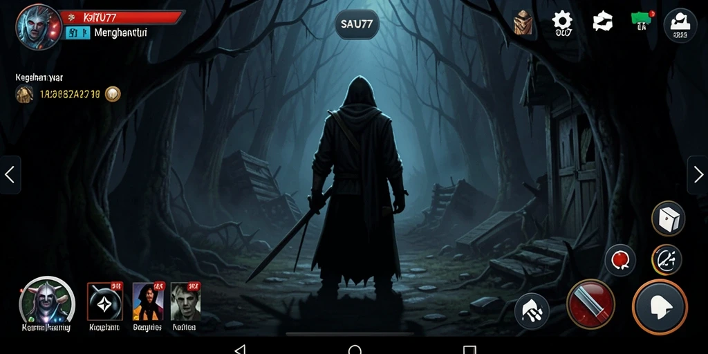 Tampilan gameplay SATU77 yang mencekam dan menyeramkan.