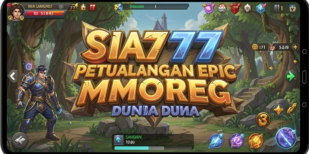 Screenshot gameplay SIA777 menunjukkan pertarungan epik di dunia MMORPG.