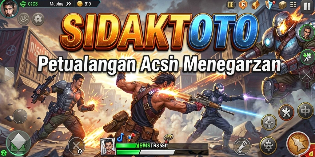 Screenshot gameplay SIDAKTOTO menampilkan aksi pertempuran yang intens.