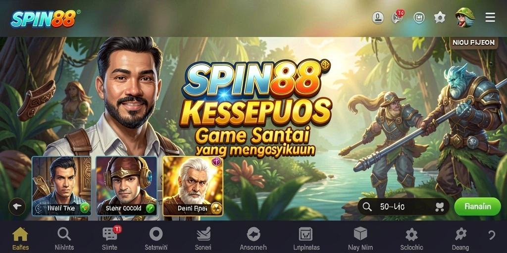 Tangkapan layar SPIN88 menampilkan gameplay menyenangkan dan antarmuka yang cerah.