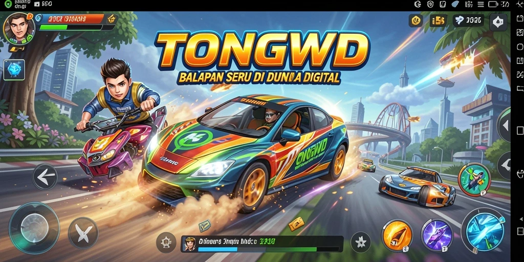 Gambar menampilkan aksi balapan cepat di TONGWD.