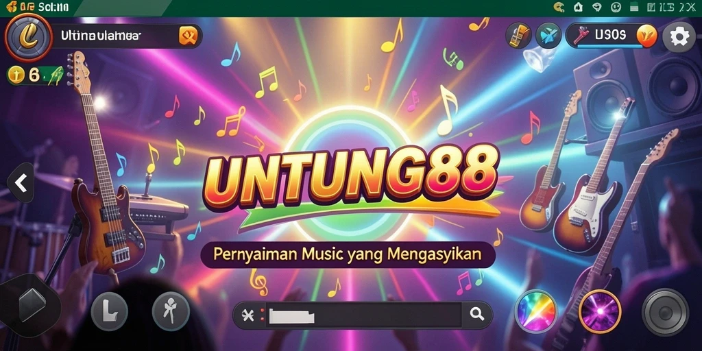 Screenshot utama UNTUNG88 menampilkan aksi seru saat bermain musik.