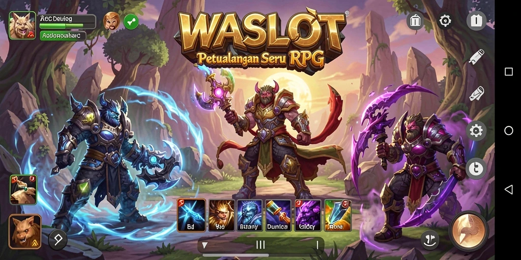 Tampilan gameplay RPG yang menakjubkan di WASLOT.