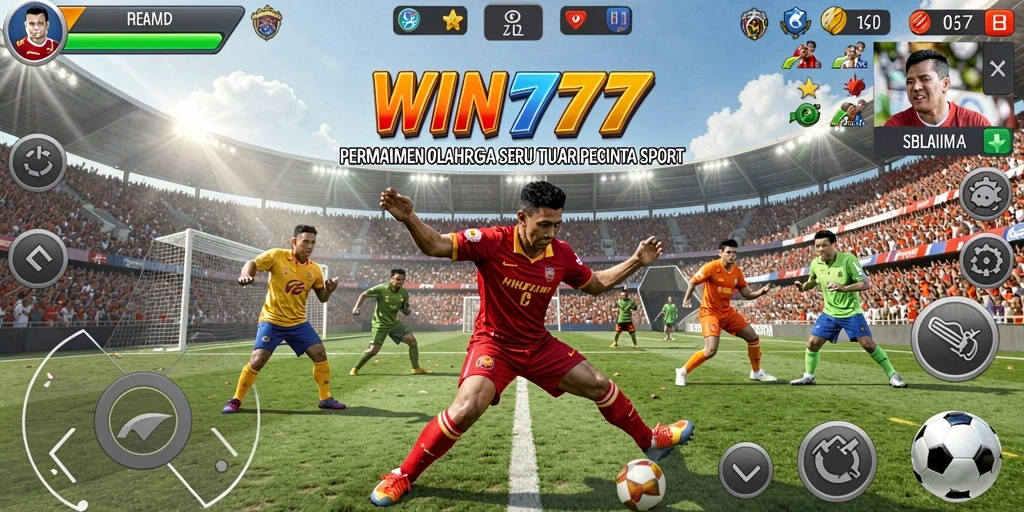 Layar gameplay seru <strong>WIN777</strong> yang menampilkan aksi olahraga yang mendebarkan.