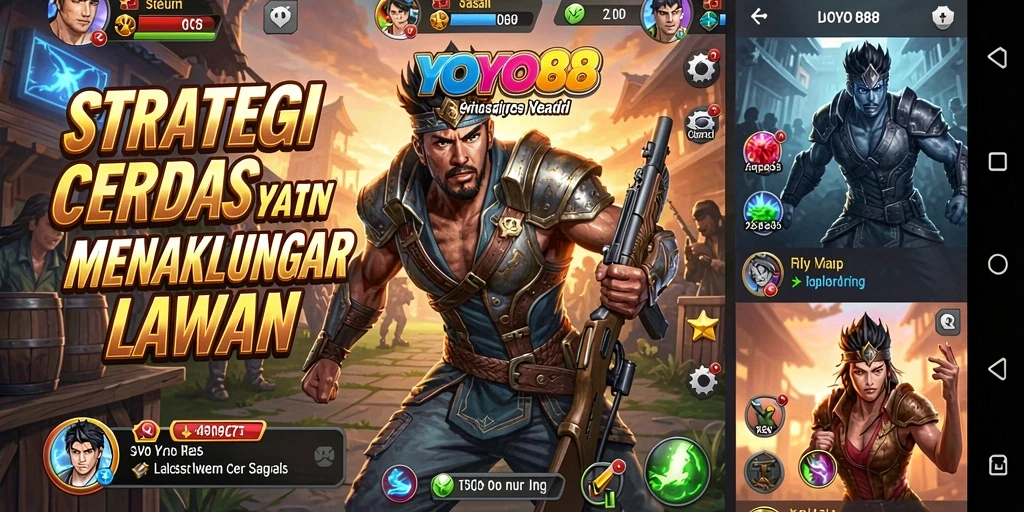 Screenshot gameplay YOYO88 yang menampilkan pertempuran strategis.